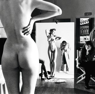 Artnet Self Portrait with Wife and Models, © Helmut Newton