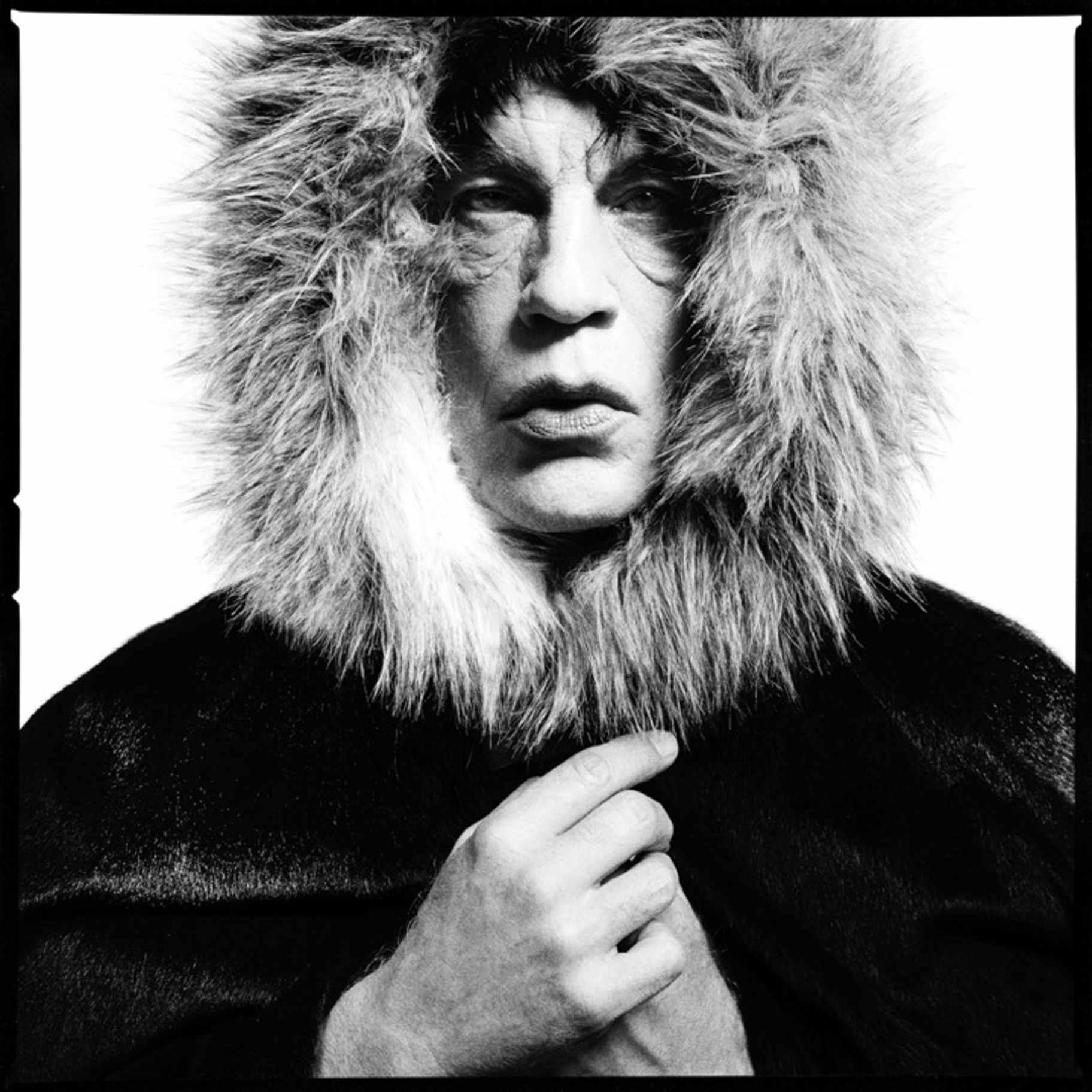 David Bailey, Mick Jagger, Fur Hood (1964)