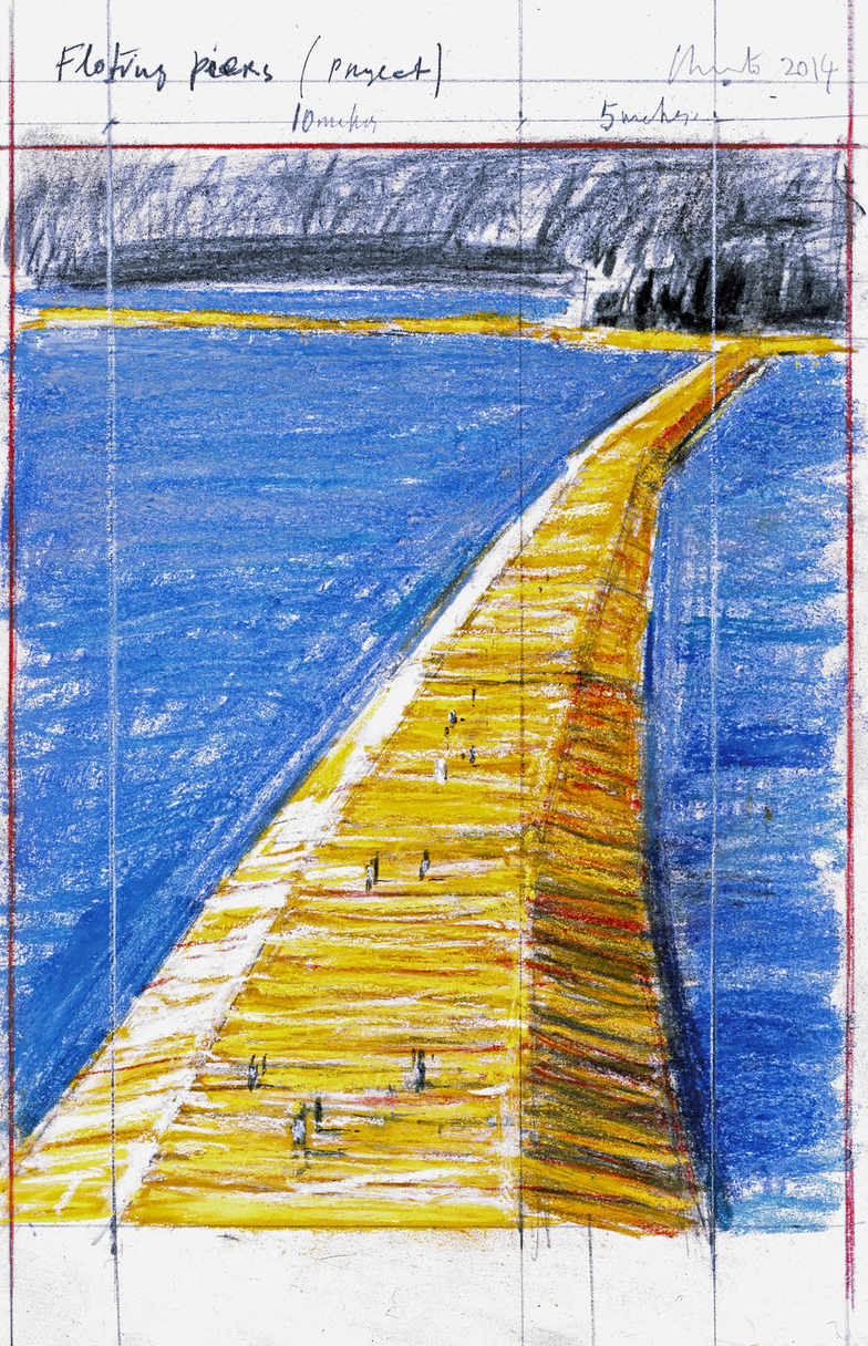 Floating Piers (Project)| Drawing 2014 | Photo: André Grossmann | © Christo