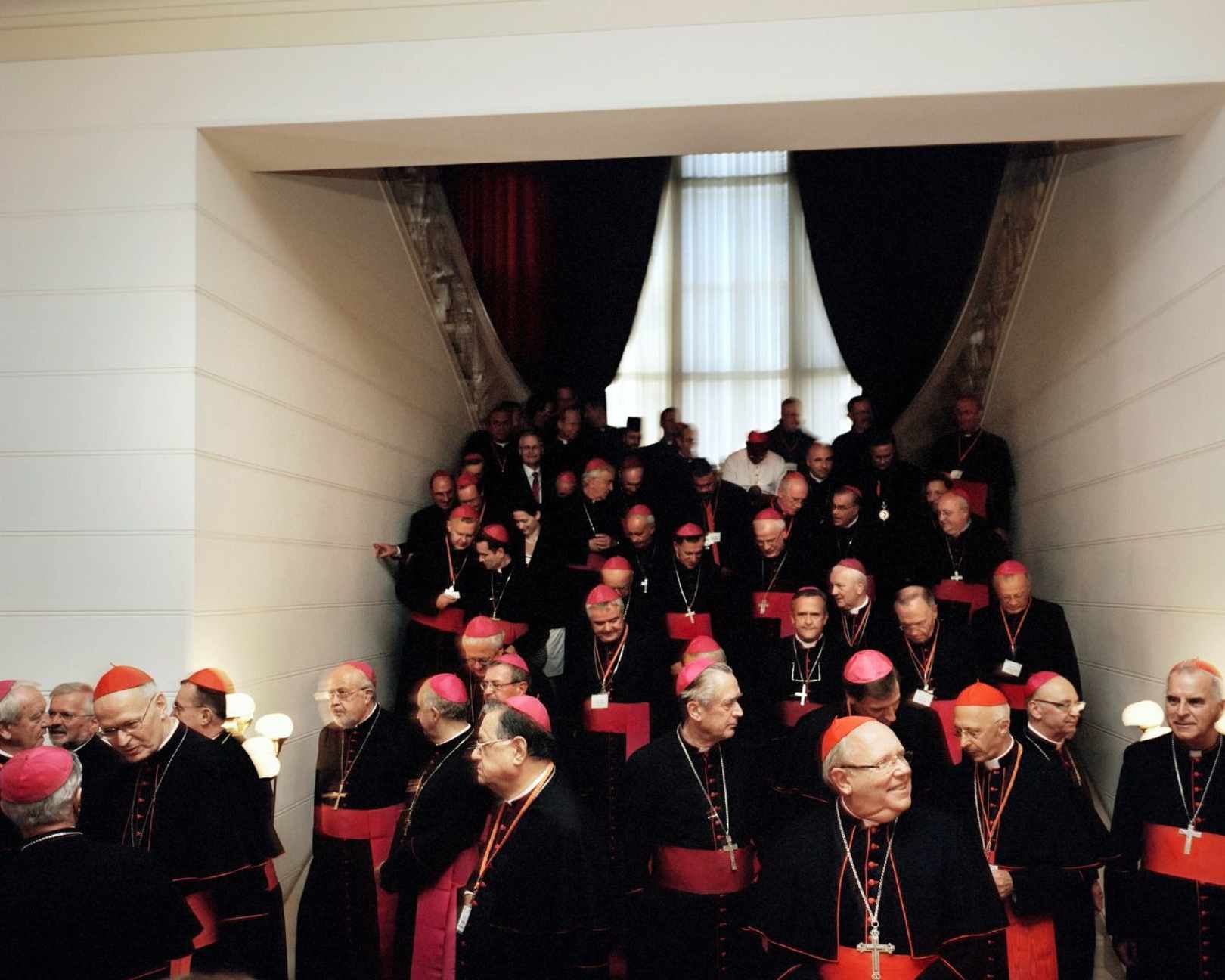 Albania, Tirana. 2011. During the CCEE Plenary Assembly the participant members visit the Presidential palace of the Republic of Albania. Visits to the State's representatives are normally scheduled.  CCEE plenary assembly is held yearly, by rotation, in the country of origin of a member.